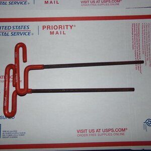 Vintage Eklind Hex T-Key Allen wrenches - 7/32 (All14) & 1/4 (51916)